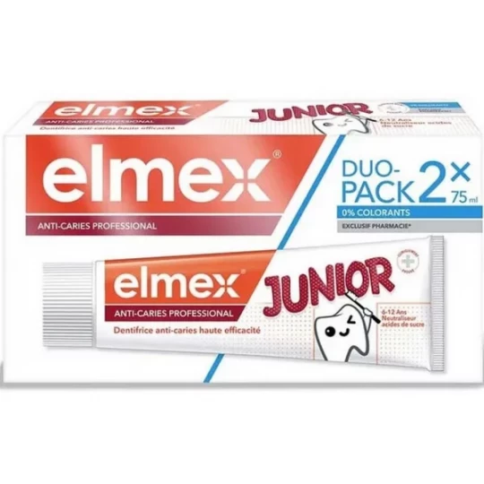 Elmex Anti-Caries Professional Junior 6-12 Ans Dentifrice 2 x 75 ml