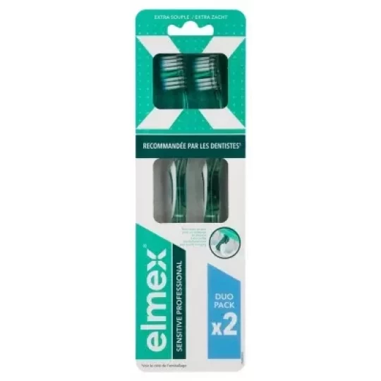 Elmex Sensitive Lots Brosse à Dents Extra Souple x 2