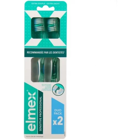 Elmex Sensitive Lots Brosse à Dents Extra Souple x 2