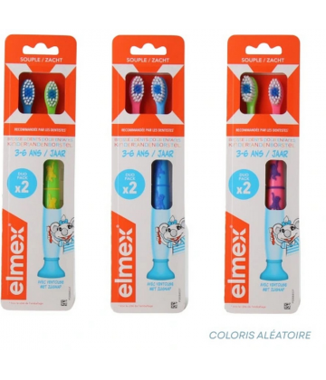 Elmex Brosse À Dents Enfant 3-6 Ans x 2