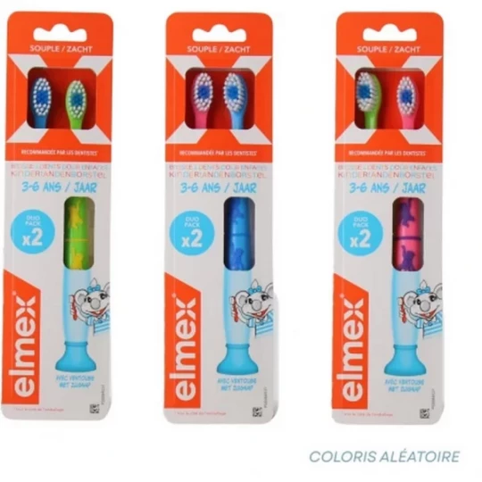 Elmex Brosse À Dents Enfant 3-6 Ans x 2