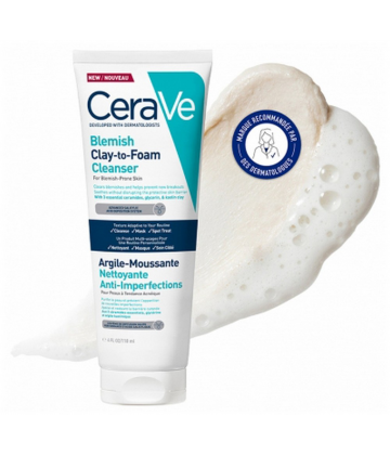 CeraVé argile-Moussante nettoyante Anti-Imperfections 118 ml