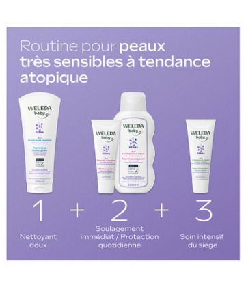 Weleda Baby Derma Lait Corps Hydratation Intense 3-en-1 200 ml
