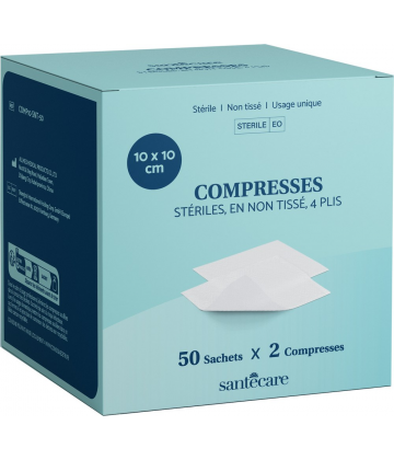 Santecare Compresses Stériles En Non Tissé 50 x 2