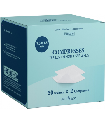 Santecare Compresses Stériles En Non Tissé 50 x 2