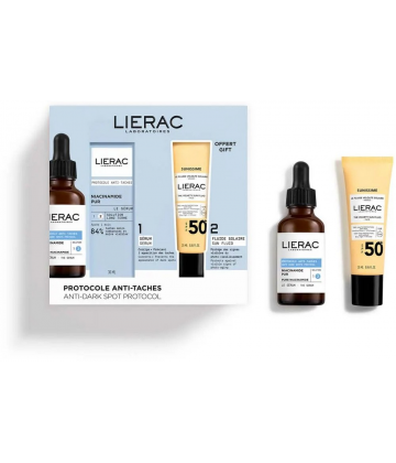 Lierac Protocole Sérum Anti-Taches Niacinamide Pur 30 ml + Sunissime Le Fluide Velouté Solaire Visage SPF50+ 25 ml Offert
