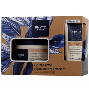 Phyto Réparation Masque Réparation Intense 200 ml + Shampooing Réparateur 50 ml Offert