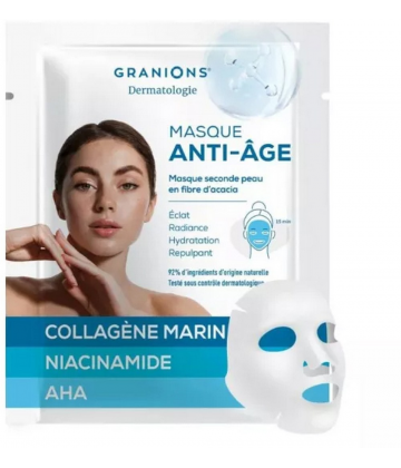 Granions Masque Anti-Âge Seconde Peau en Fibre d'Acacia