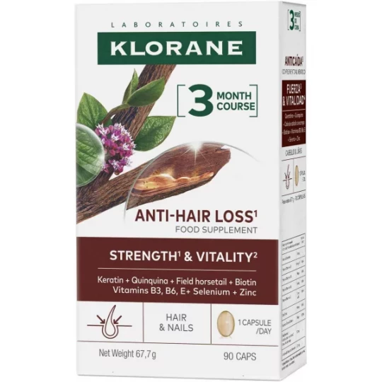 Klorane Antichute Force et Vitalité Capsules x 90
