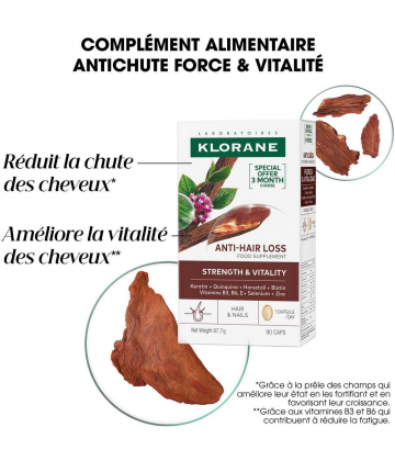 Klorane Antichute Force et Vitalité Capsules x 90