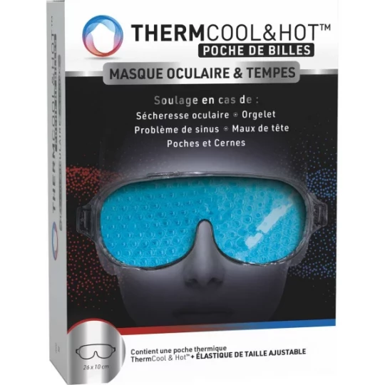Thermcool & Hot Poche Bille Masque Oculaire & Tempes 26 x 10 cm