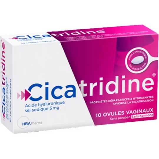 Cicatridine Acide Hyaluronique Ovules Vaginaux x 10