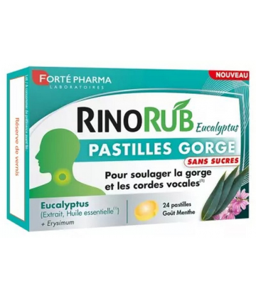 Forté Pharma RinoRub Pastilles Gorge Sans Sucres x 24