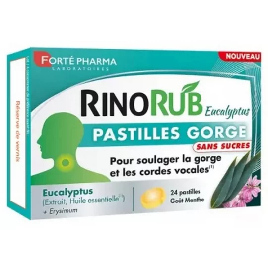Forté Pharma RinoRub Pastilles Gorge Sans Sucres x 24