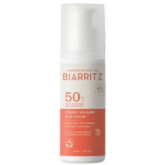 Laboratoires de Biarritz Alga Maris Crème Solaire Visage SPF50 Bio 50 ml