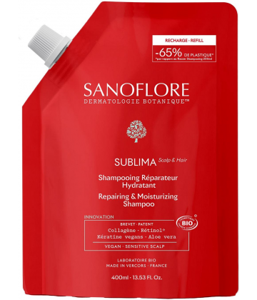 Sanoflore Sublima Shampoing Réparateur & Hydratant Recharge 400 ml