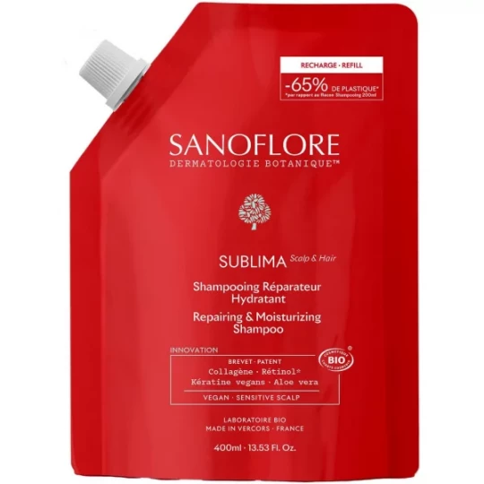 Sanoflore Sublima Shampoing Réparateur & Hydratant Recharge 400 ml