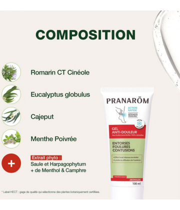 Pranarôm Aromalgic Gel Anti-Douleur Entorses Foulures Contusions 100 ml