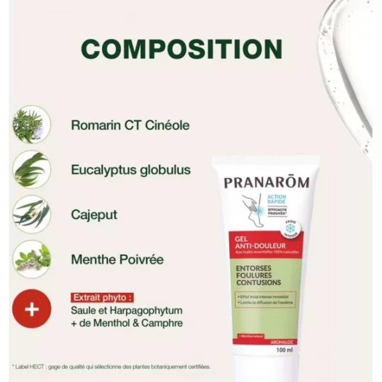 Pranarôm Aromalgic Gel Anti-Douleur Entorses Foulures Contusions 100 ml - image 3