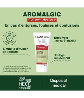 Pranarôm Aromalgic Gel Anti-Douleur Entorses Foulures Contusions 100 ml