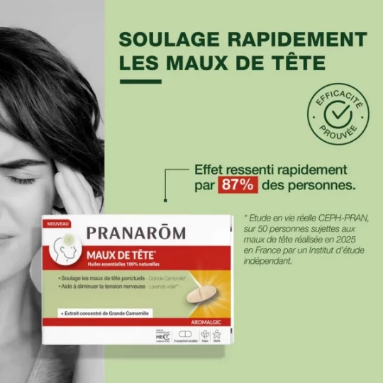 Pranarôm Aromalgic Maux de Tête Comprimés x 8 - image 2