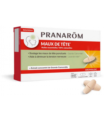 Pranarôm Aromalgic Maux de Tête Comprimés x 8