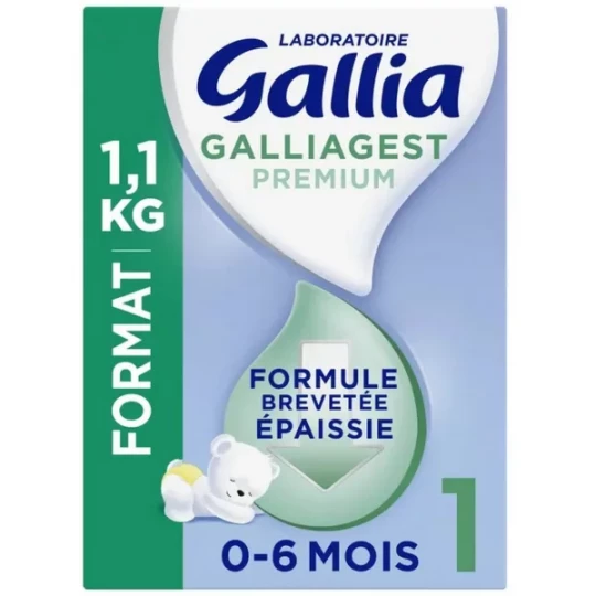 Gallia Gallagest Premium Lait en Poudre Épaissie 1er âge 1,1 kg