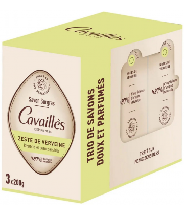 Rogé Cavaillès Savon Surgras Zeste de Verveine 3 x 200g