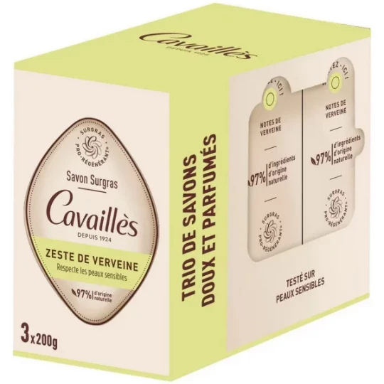 Rogé Cavaillès Savon Surgras Zeste de Verveine 3 x 200g