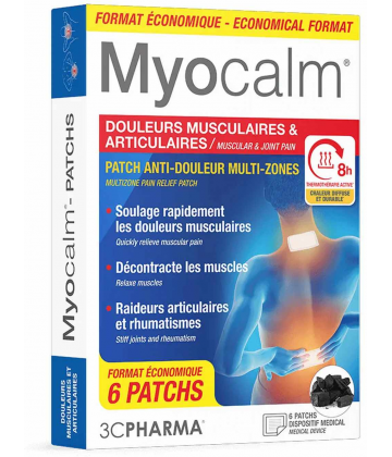 3C Pharma Myocalm Patchs x 6 