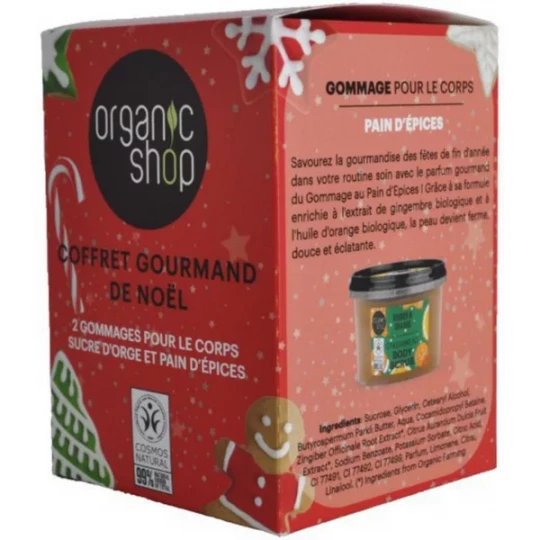 Organic Shop Coffret Gourmand de Noël Sucre d'Orge et Pain d'Épices 2 Gommages Corps - image 2