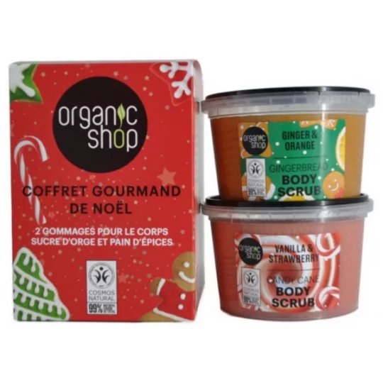 Organic Shop Coffret Gourmand de Noël Sucre d'Orge et Pain d'Épices 2 Gommages Corps - image 3