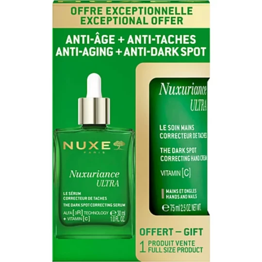 Nuxe Nuxuriance Ultra Coffret Sérum Correcteur de Tâches 30 ml + Le Soin Mains Correcteur Tâches 75 ml Offert