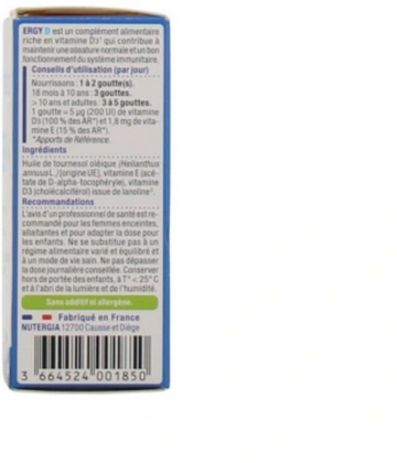 Ergy D Vitamine D3 200UI 15 ml