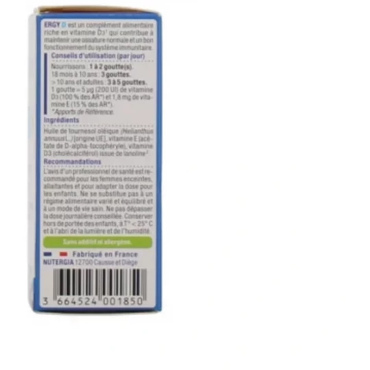 Ergy D Vitamine D3 200UI 15 ml - image 2