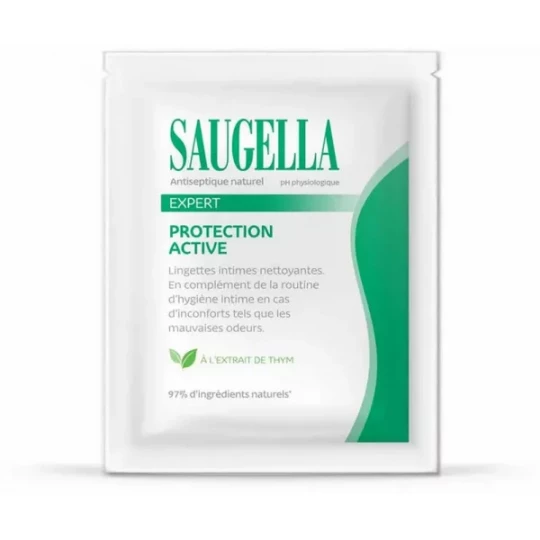 Saugella Antiseptique Naturel Expert Protection Active Lingettes x 10 - image 2