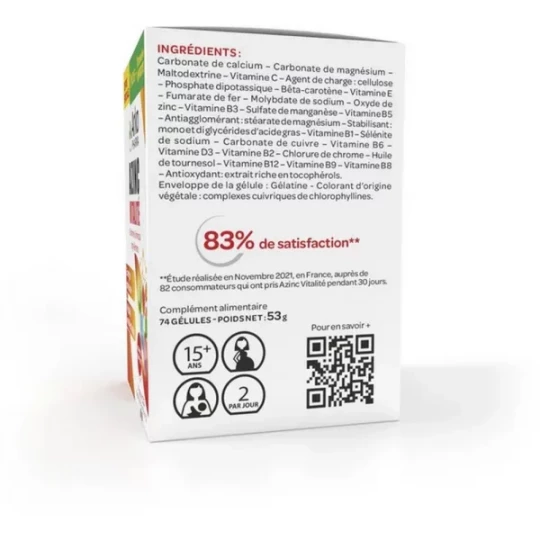 Azinc Vitalité Adulte Gélules 60 + 14 Offertes - image 3