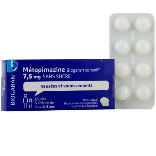 Metopimazine Biogaran Conseil 7,5 mg Comprimés Orodispersibles x 8