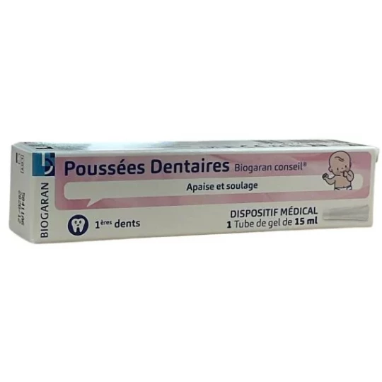 Biogaran Conseil Poussées Dentaires Apaise et Soulage Gel 15 ml