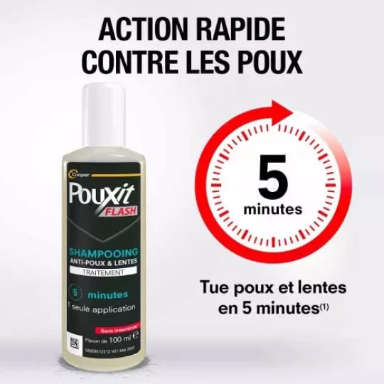Pouxit Flash Shampooing Anti-Poux & Lentes 2 x 100 ml - image 3