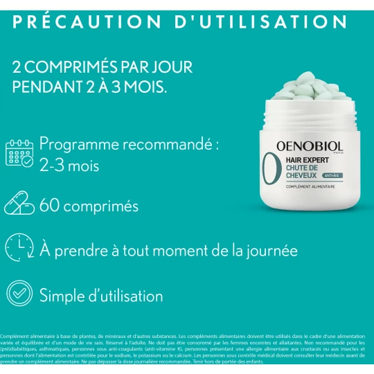 Oenobiol Hair Expert Chute de Cheveux Anti-Âge Comprimés - image 8