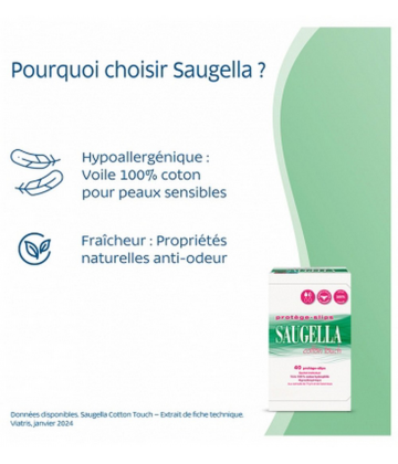 Saugella Cotton Touch Protège-Slips 2 x 40