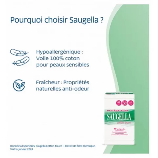 Saugella Cotton Touch Protège-Slips 2 x 40 - image 2