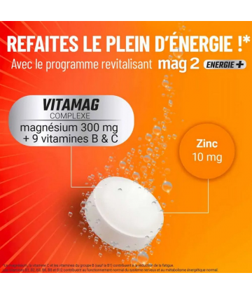Mag 2 Énergie+ Goût Orange Pressée Comprimés x 30