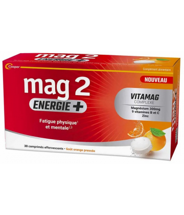 Mag 2 Énergie+ Goût Orange Pressée Comprimés x 30