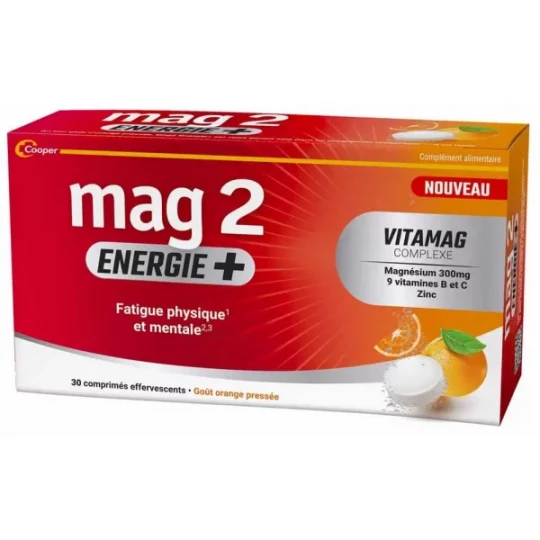 Mag 2 Énergie+ Goût Orange Pressée Comprimés x 30