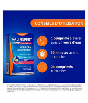 Valdispert Sommeil & Concentration Comprimés x 24