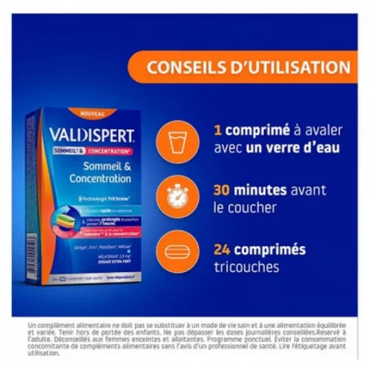 Valdispert Sommeil & Concentration Comprimés x 24 - image 4
