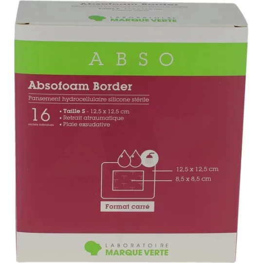 Absofoam Border Pansements hydrocellulaires 12,5 cm x 12,5 cm x 16 - image 2