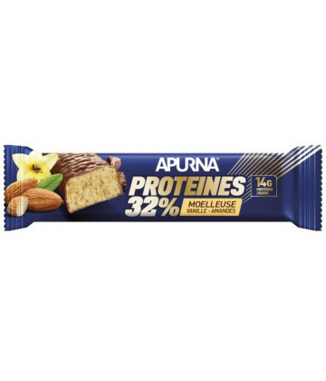 Apurna Barre Hyperprotéinée Moelleuse 32% Vanille-Amande 45 g